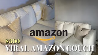 UNBOX THIS VIRAL $300 AMAZON COUCH ON TIK TOK | VanAcc 89 Inch Sofa | BUILDING MY COUCH