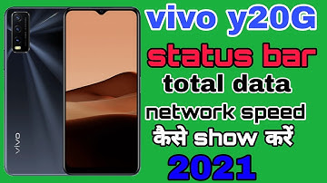 How To Show Internet Speed Status Bar Vivo Y20g / Vivo Y20g Internet Speed