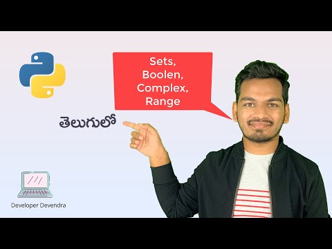 #11 Sets,Complex,Range,Boolen | Python Tutorial for Beginners | తెలుగులో