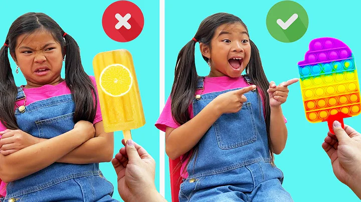 Emma and Ellie Learn Healthy vs Unhealthy Food wit...