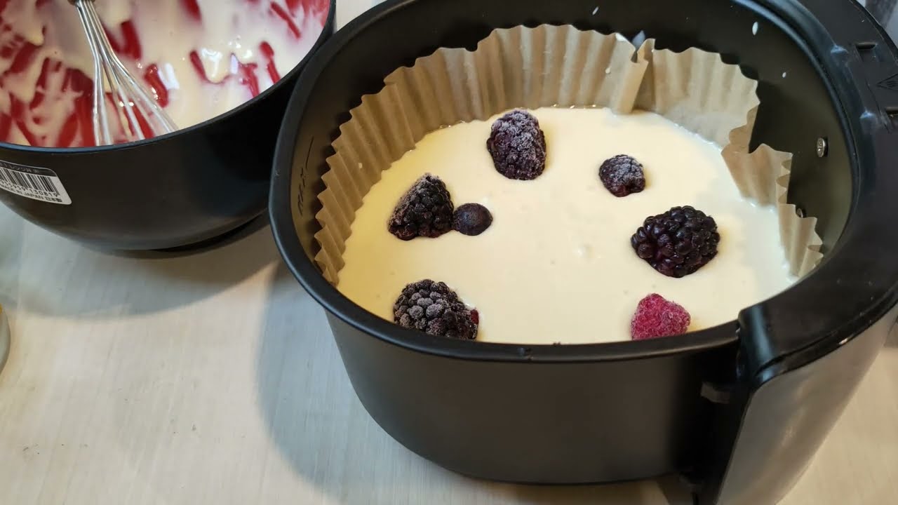 Nurse Vlog#56 新手烘焙｜氣炸鍋也能做出酥脆的鬆餅蛋糕★氣炸莓果鬆餅蛋糕★