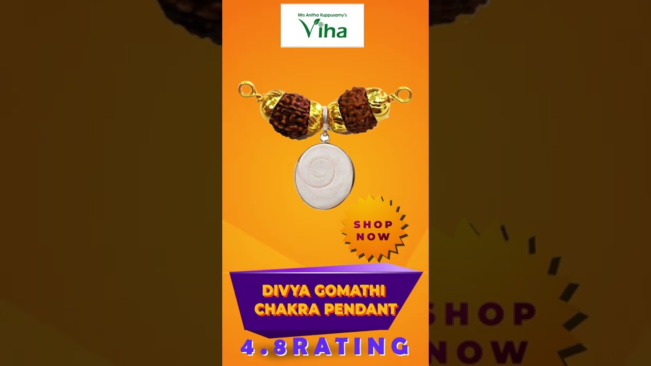 Authentic Viha Divya Gomathi Chakra Pendant | Viha Online Gomati Chakra | Anitha Kuppusamy Viha