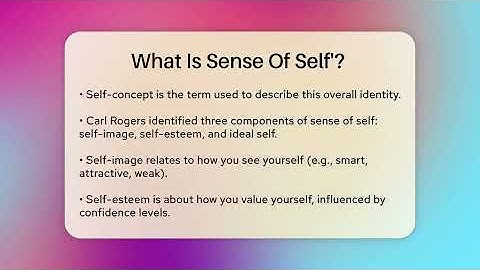 What Is Sense Of Self