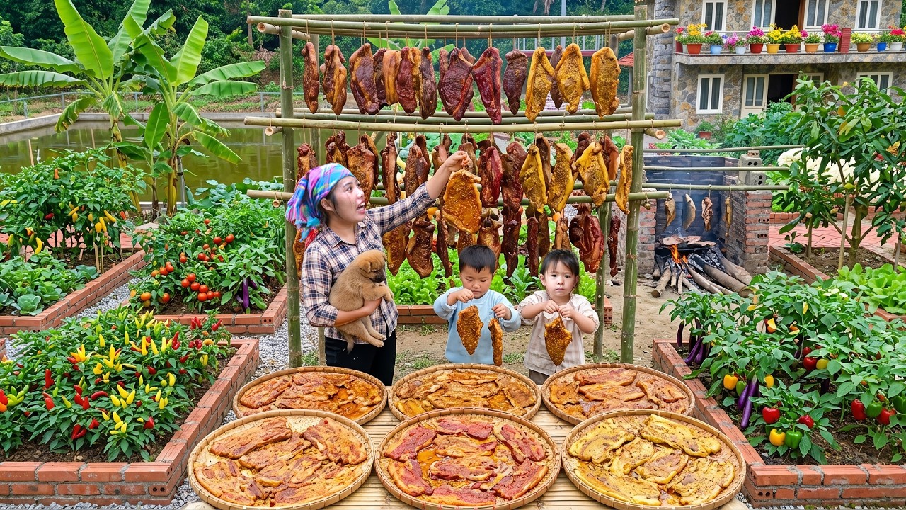 FULL 90-night Journey of Harvesting River fish and Cook Yummy Food to Sell with My children