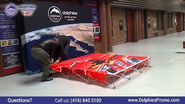 How to Install a New Fabric Graphic Panel on Pop Up Tension Fabric Booth Frame