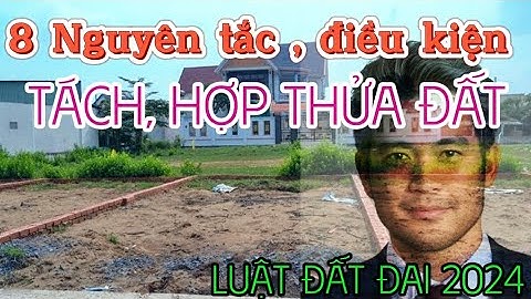 8 nguyên tắc và điều kiện để tách , hợp thửa đất theo Luật đất đai 2024 #tintuc #batdongsan