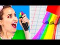 ¡DIVERTIDOS TRUCOS ESCOLARES DIY! || Manualidades de regreso a la escuela de 123 GO! GOLD