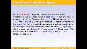 Infinite Dimensional Vector Spaces