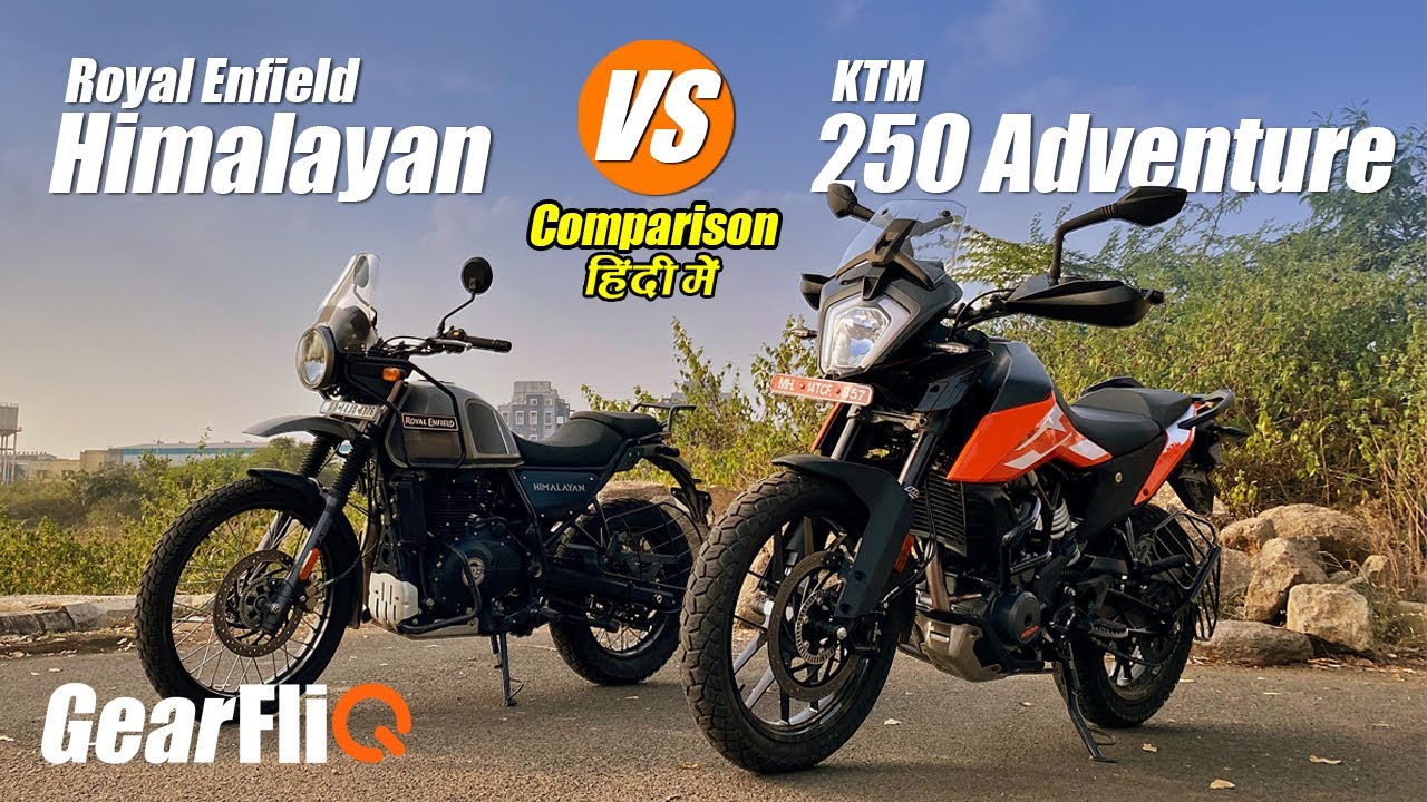 KTM 250 Adventure vs RE Himalayan - Which is a better tourer? | Hindi | GearFliQ