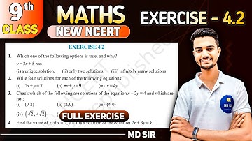 Class 9 Maths Chapter 4 | Linear Equations in Two Variables | Exercise 4.2