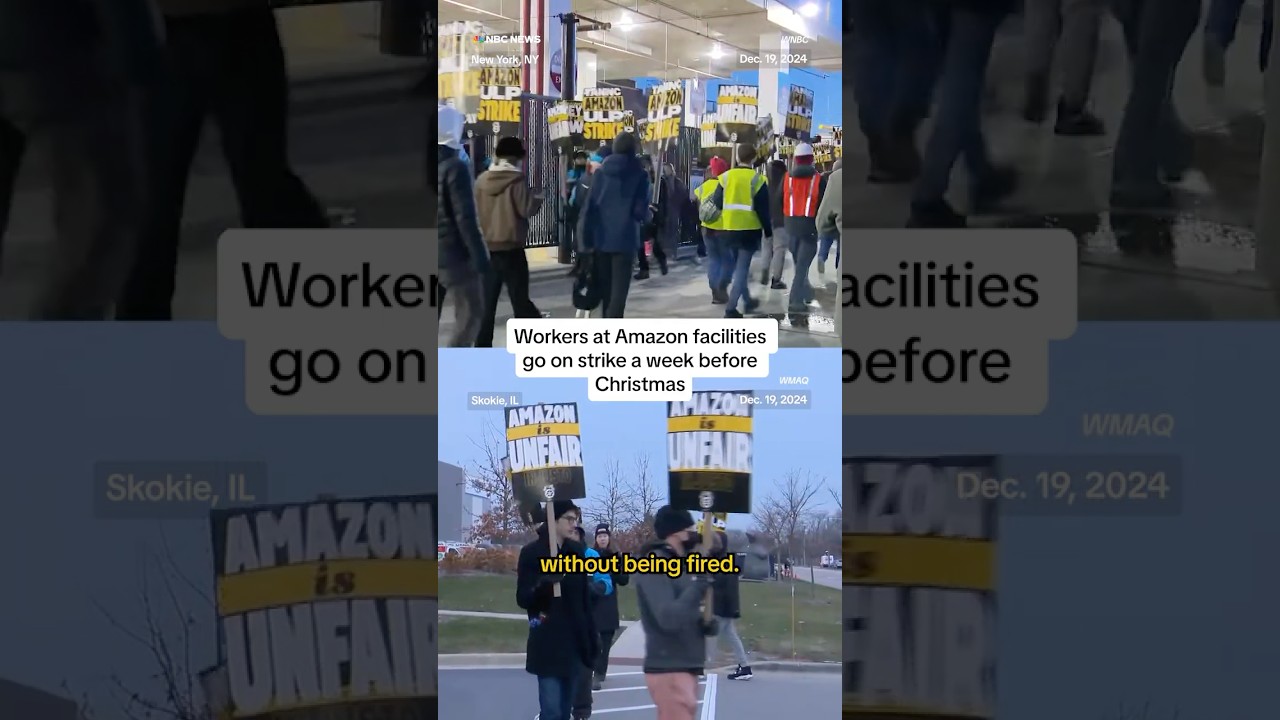 Workers at Amazon facilities go on strike a week before Christmas Workers at Amazon facilities go on strike a week before Christmas