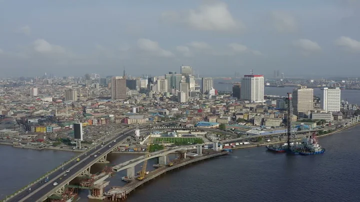Lagos City Nigeria Drone 4k 2023, sound less