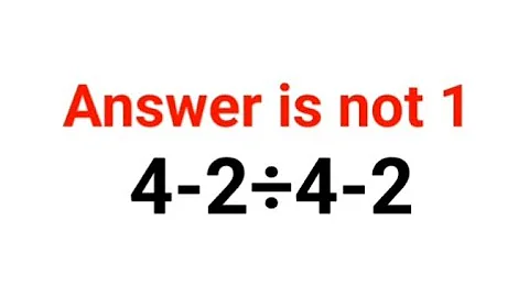 4-2÷4-2 The answer is not 1. Many got it wrong! Ukraine Math Test #math #ukraine
