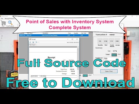 Point of Sales with Inventory System Source Code | Free to Download