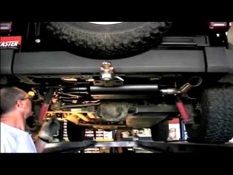 2008 Jeep Wrangler Rubicon Muffler Kit Install - YouTube