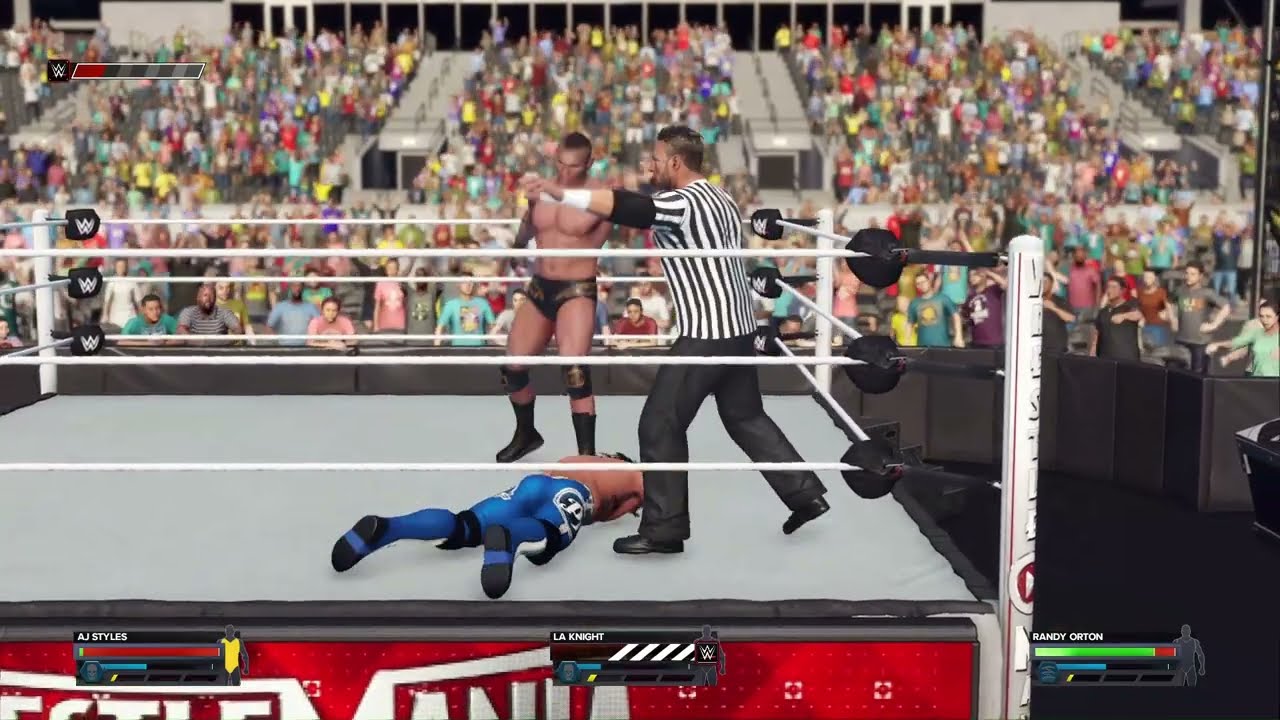WWE 2K24 - Randy Orton vs AJ Styles - Special Referee Match | PC [4K60]