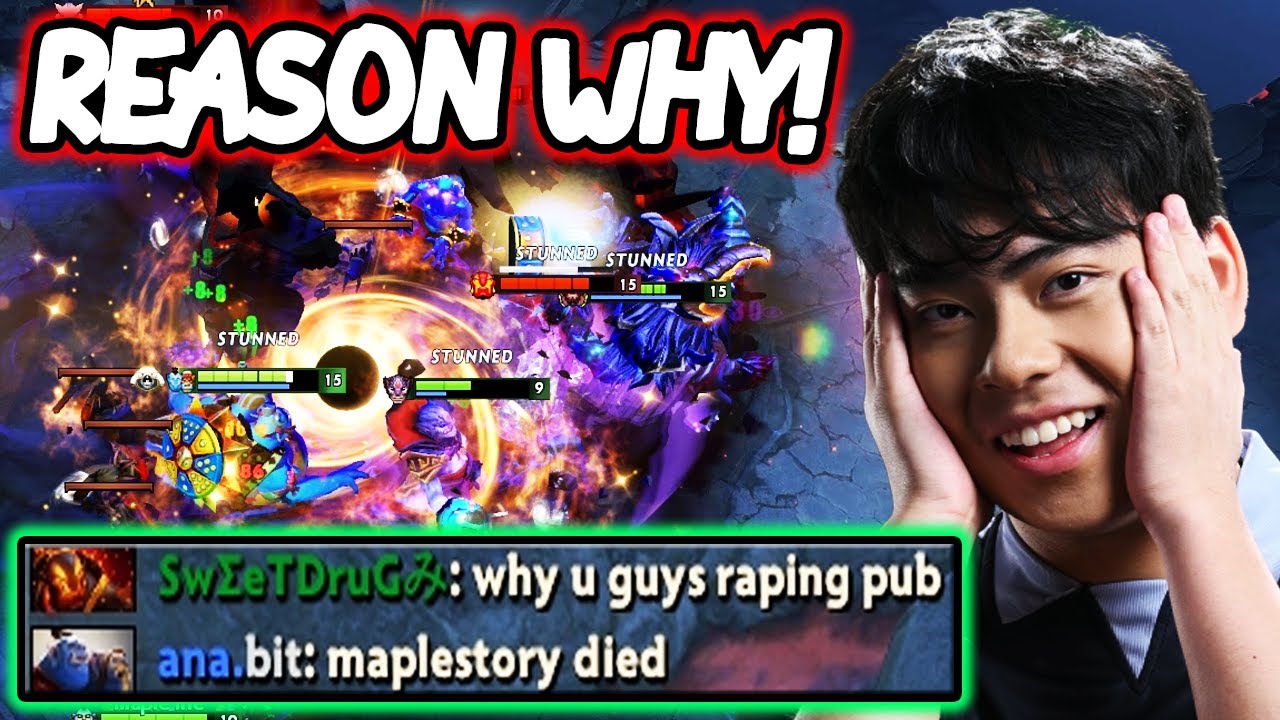 The reason Why ANA is playing in PUB Game with Friends - They found a Good Match! DOTA 2
