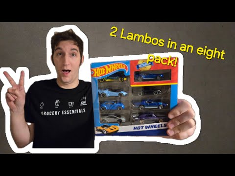 Opening Hot Wheels 8 Pack with Mustang and TWO Lamborghinis - YouTube