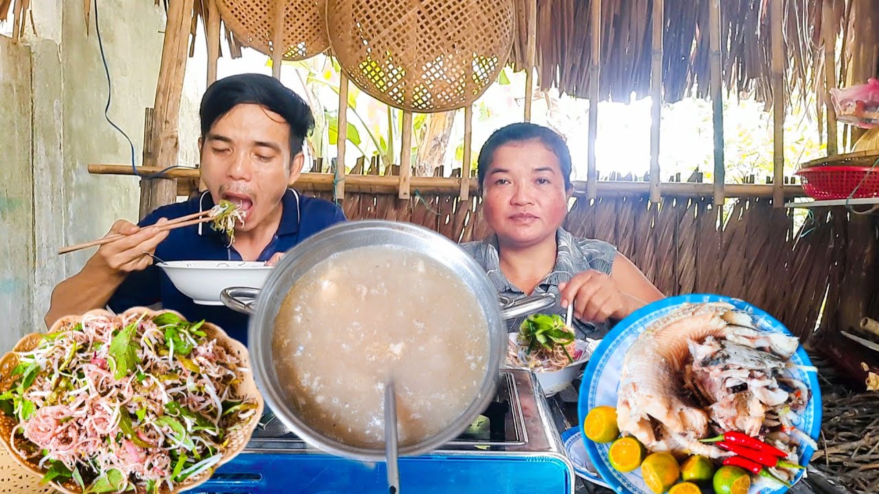 Mắm bò hóc từ trà vinh đem về | làm món bún nước lèo ăn ngon khó tả || Góc Bếp Quê #145