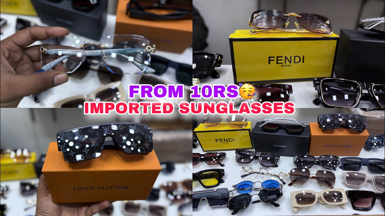 Imported Sunglasses & Goggles ||Sunglasses Wholesale Market In  Delhi Ballimaran Market Delhi