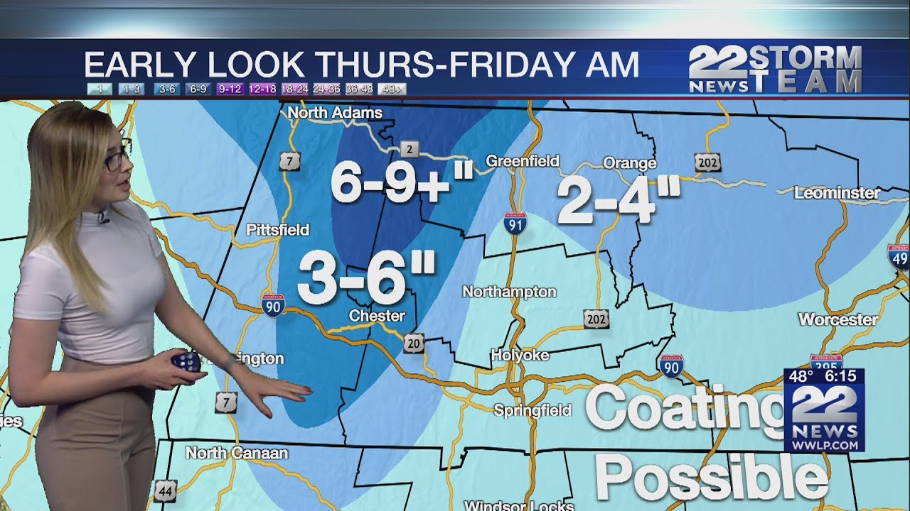 Snow in forecast for Thursday into Friday - YouTube