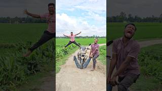 The man was playing with the small bike and gave it up halfway6764 #funny #comedy