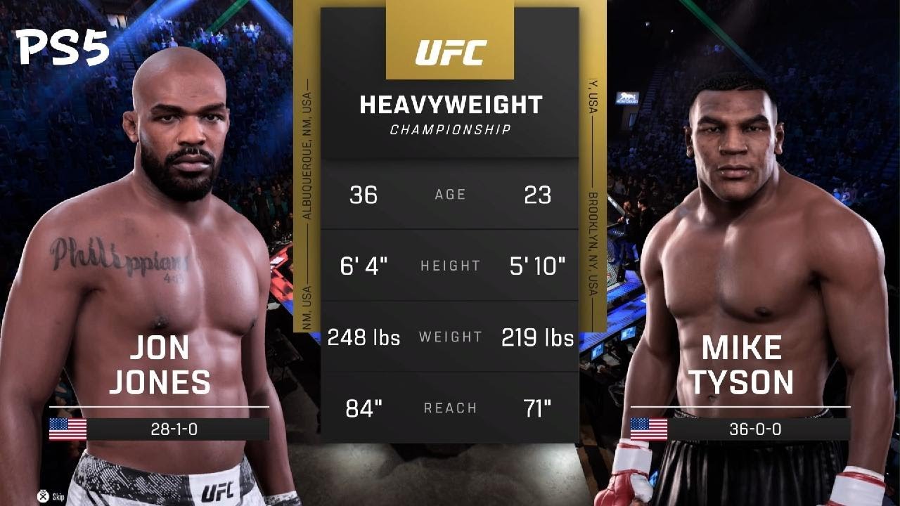 Jon Jones Vs Mike Tyson ) UFC 5 PS5 Legendary Difficulty 👊🏽