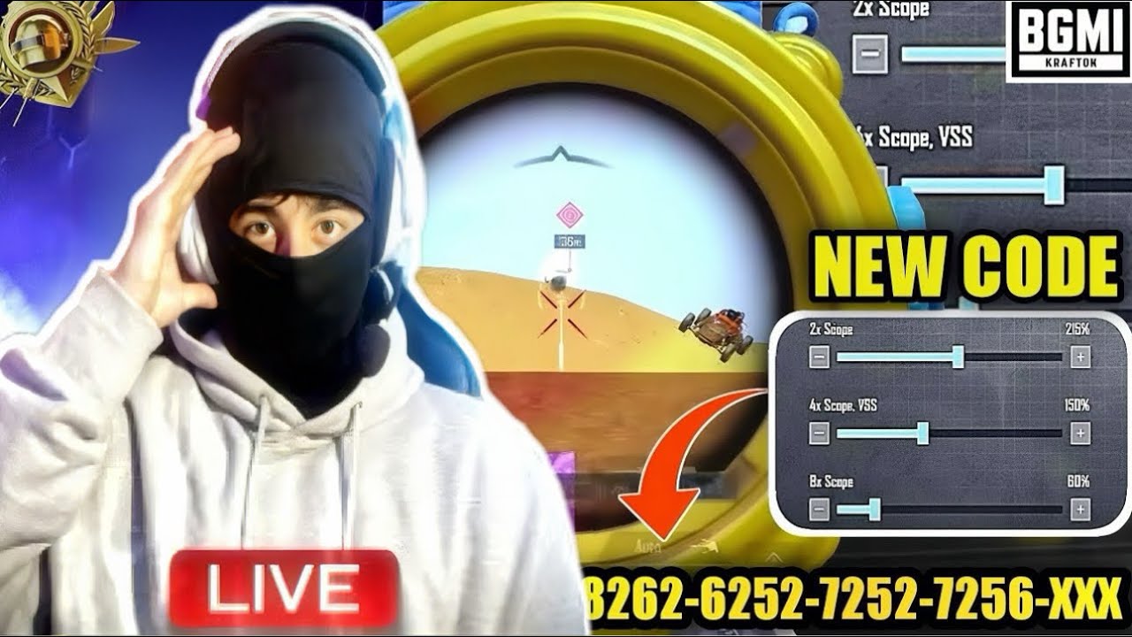 “2025 Star Captain Sensitivity Code 🔥 Best Control Code for Zero Recoil | PUBG/BGMI”