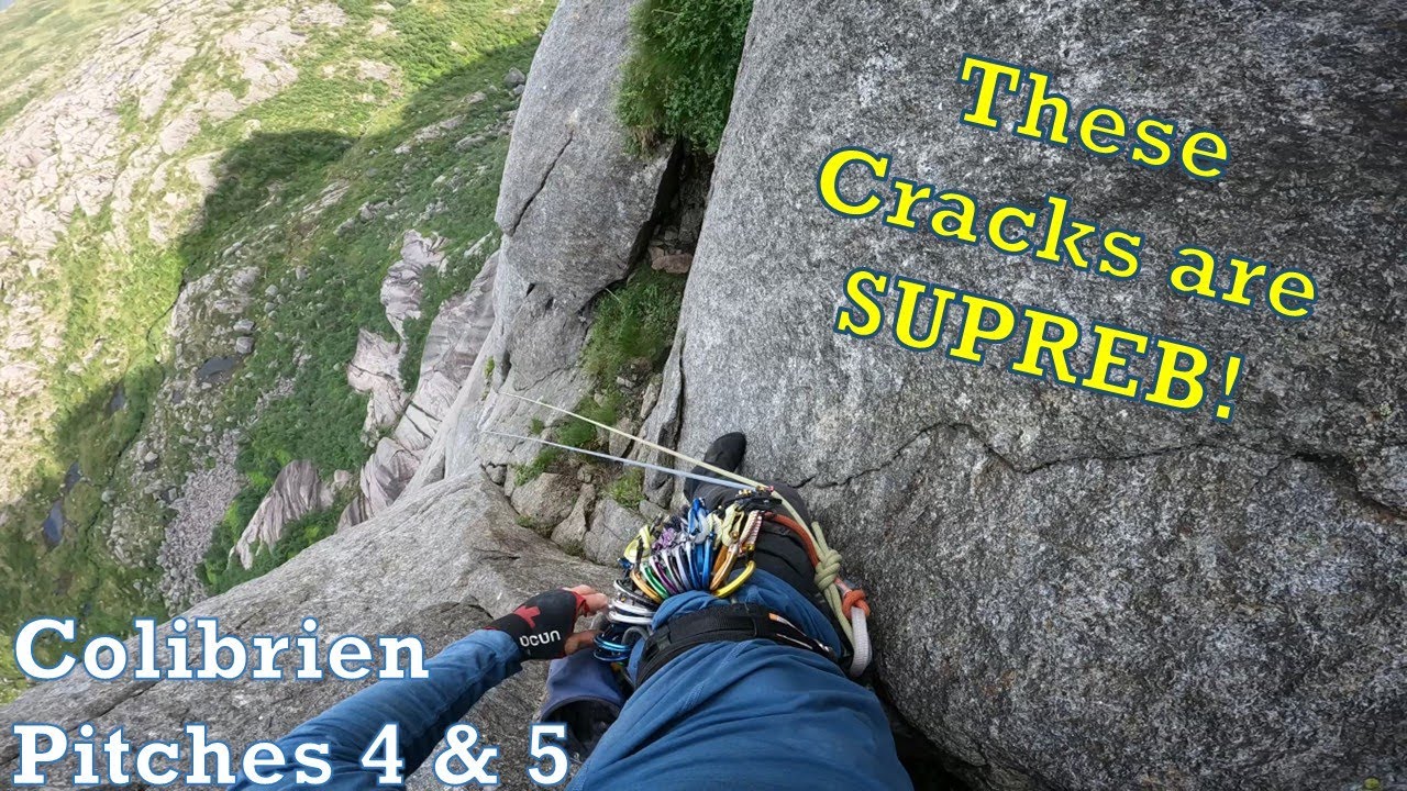 Climbing The Direct Cracks - Colibrien (pitches 4 & 5)