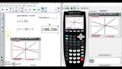 Graphically Solving a System of Equations using a Graphing Calculator (Ti-84)