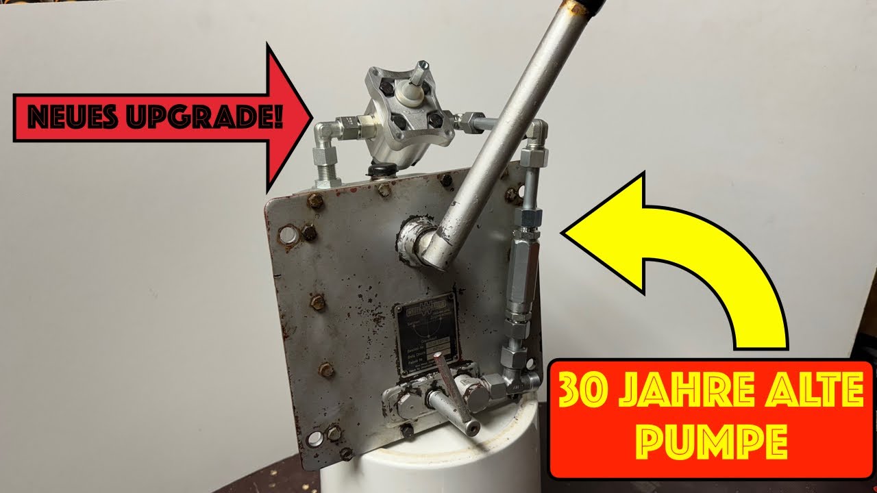 Akkuschrauber Pumpe fr Kipper an 30 Jahre alter Weber Hydraulik montieren?  So gehts!