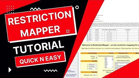 Restriction Mapper tool | Bioinformatics | Tutorial