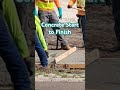 Concrete pour from truck to completed