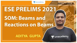 ESE 2021 Prelims | SOM : Beams and Reactions on Beams | Mechanical | Aditya Gupta