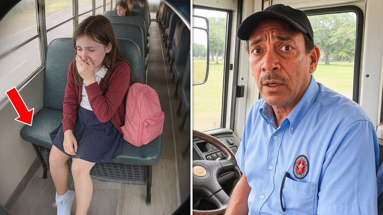 Bus driver saw crying girl daily. After drop-off, looked under seat and gasped.