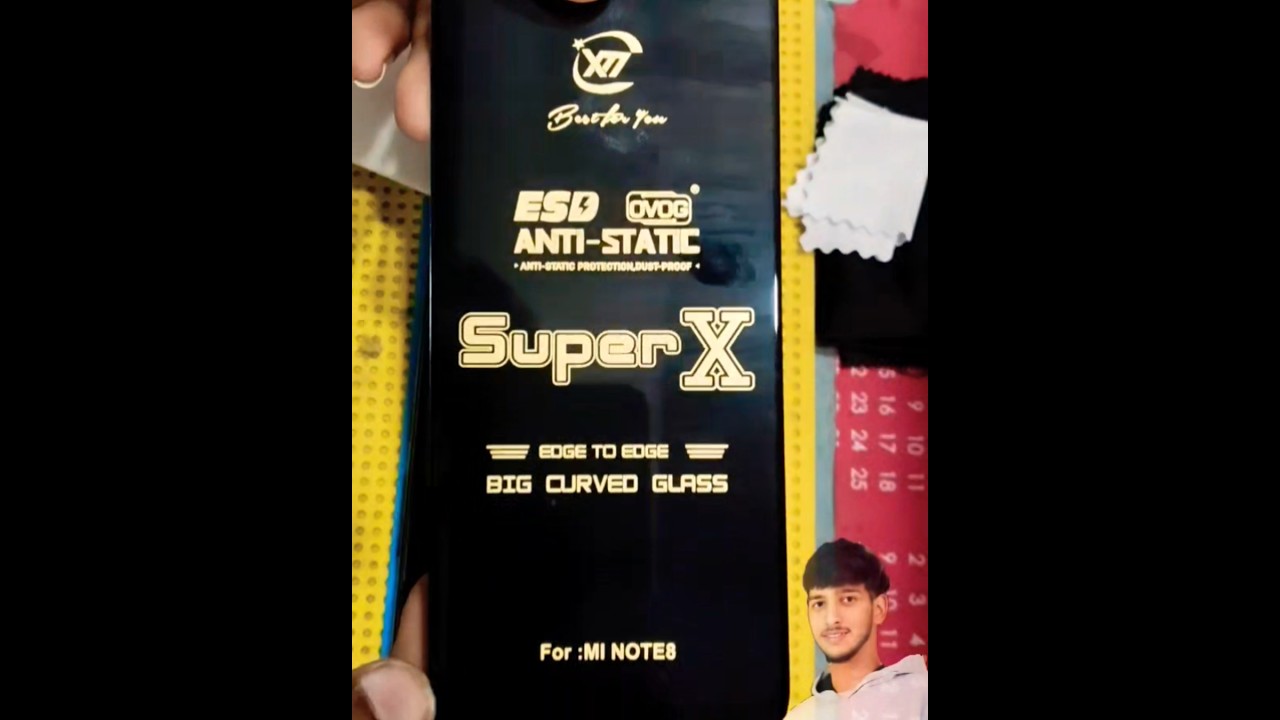 Mi note 8  How to apply tempered glass 