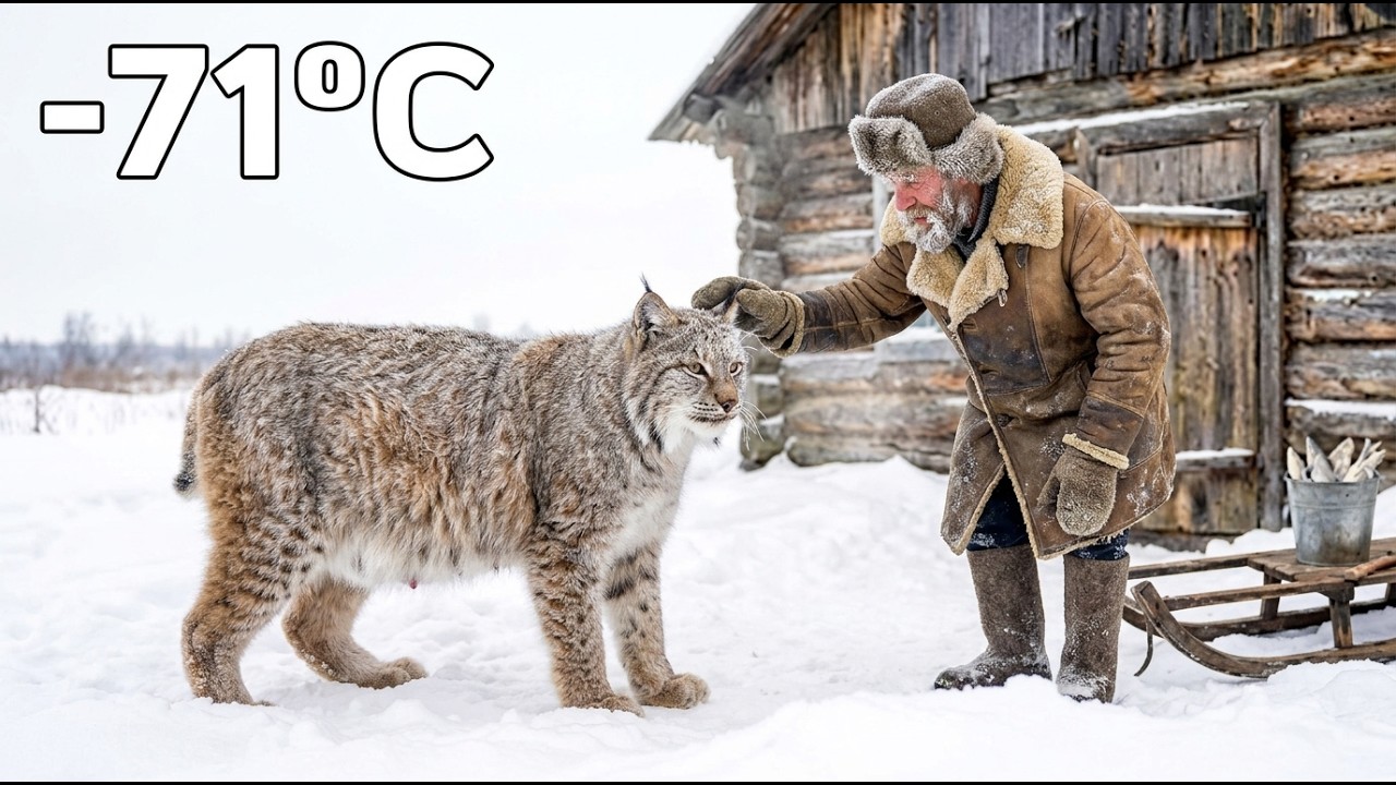 The Bobcat He Raised as a Cub Returned Pregnant to His Door Years Later in -71°C Siberia