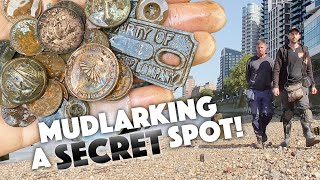 Mudlarking a SECRET LOCATION for Thames treasure! So many finds!