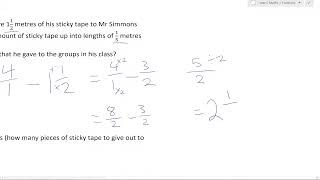 Solving 2-Step Worded Problems relating to Fractions