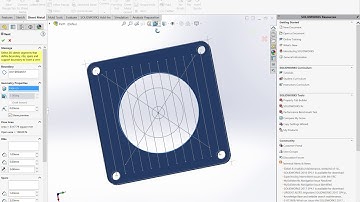 SOLIDWORKS   BASIC VENTILATION FAN GRILL