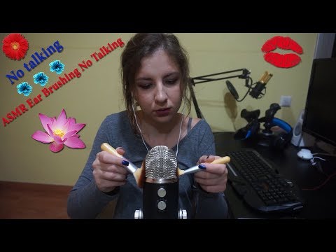 😻ASMR Blue Yeti Ear Brushing No Talking💋 АСМР Массаж для ваших ушек😍