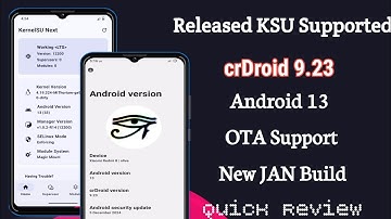 crDroid 9.23 ! Android 13 ! Latest new custom rom for Redmi 8 ! Mi439..