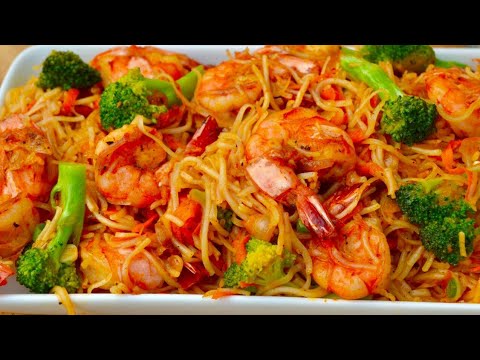 নুডুলস|shrimp-and-vegetable-stir-fry-noodles|prawn-noodles-recipe|how-to-make-chinese-prawn-noodles