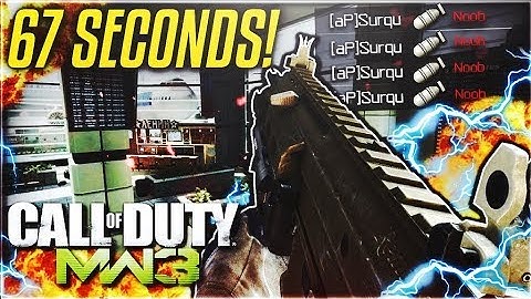 INSANE *SOLO* 67 SECOND MOAB!!! INSANE FAST MOAB ON THE BEST MW3 MAP!!! WE ARE BACK????!