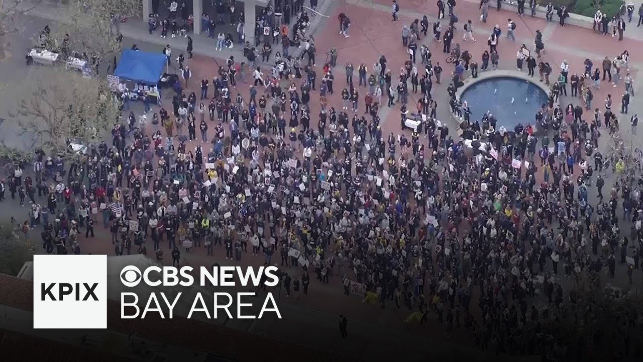 Watch: UC Berkeley faculty, supporters rally against Trump administration