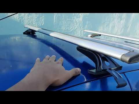 How to install universal luggage bars in your car (Racing brand in a Clio)  #CLIO CAMIONETA 