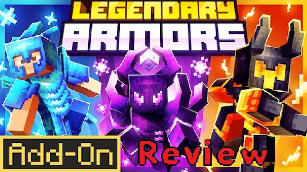 Minecraft Bedrock addon mod review Legendary Armours - YouTube