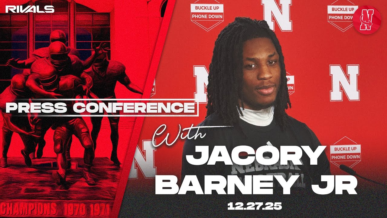 Футбольная команда Небраски: пресс-конференция Джакори Барни перед матчем Las Vegas Bowl (27 дека...