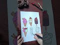 Coloring delicious ice creams.part2🍦#coloring #icecream #views #art #shorts #youtube