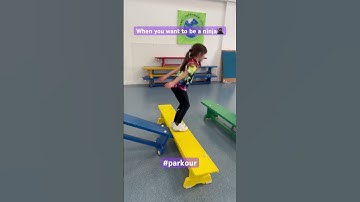 Ninja in training 🥷 when you ❤️ #parkour #shorts #ninja